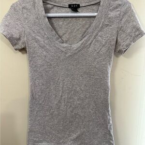 Light Heather Gray Fitted Short Sleeve Tee